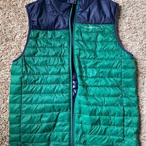 Vineyard Vines Green and Blue Puffer Vest